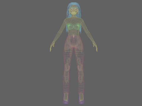 Cool young girl V31044 3D-Modell