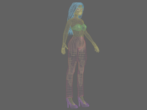 Cool young girl V31044 3D-Modell