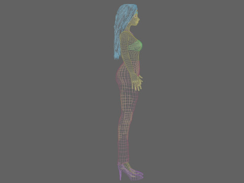 Cool young girl V31044 3D-Modell