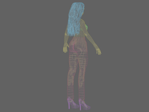 Cool young girl V31044 3D-Modell