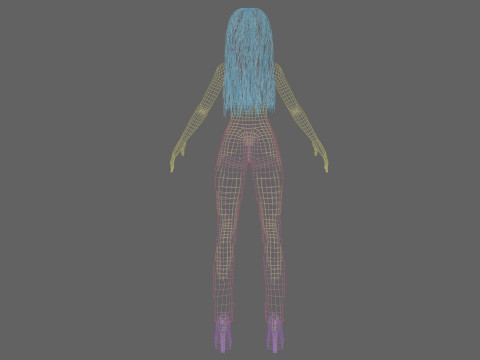 Cool young girl V31044 3D-Modell