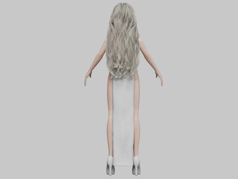 Cute cartoon girl V37799 3D Model