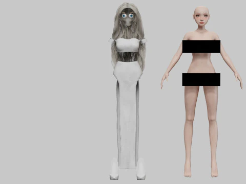 Cute cartoon girl V37799 3D Model
