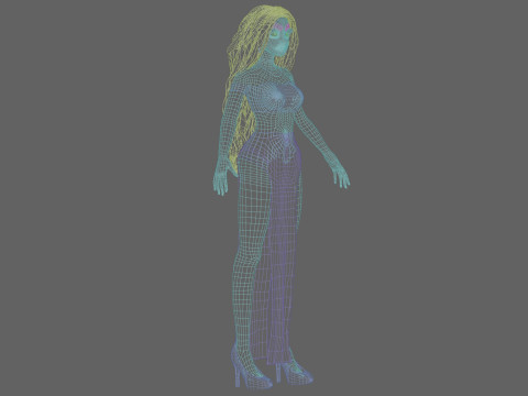 Cute cartoon girl V37799 Model 3D