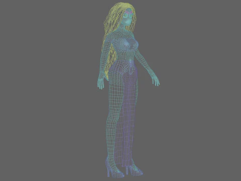 Cute cartoon girl V37799 3D Model