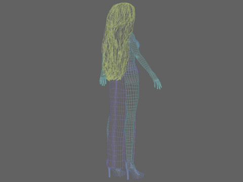 Cute cartoon girl V37799 Model 3D
