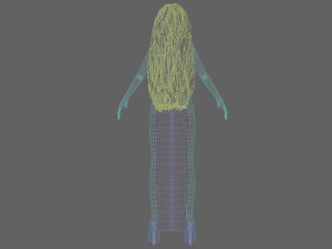 Cute cartoon girl V37799 3D Model