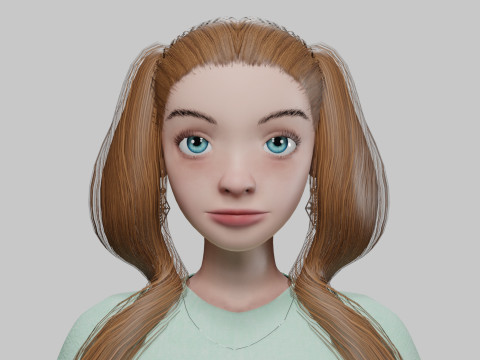 Cute pretty girl V24928 3D Model