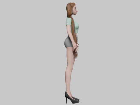 Cute pretty girl V24928 3D Model