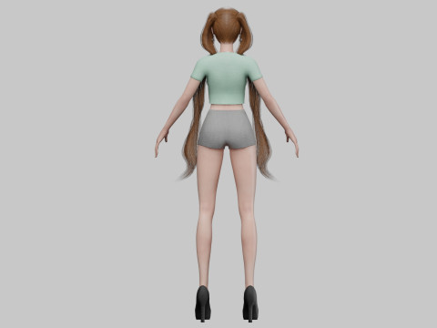 Cute pretty girl V24928 3D Model