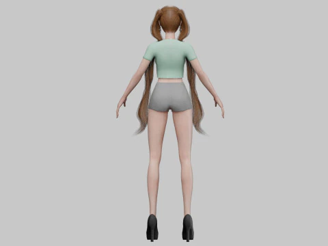 Cute pretty girl V24928 3D Model