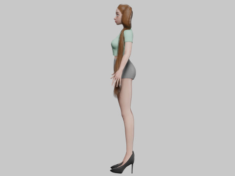 Cute pretty girl V24928 3D Model