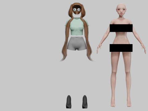 Cute pretty girl V24928 3D Model