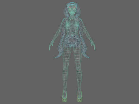 Cute pretty girl V24928 3D Model