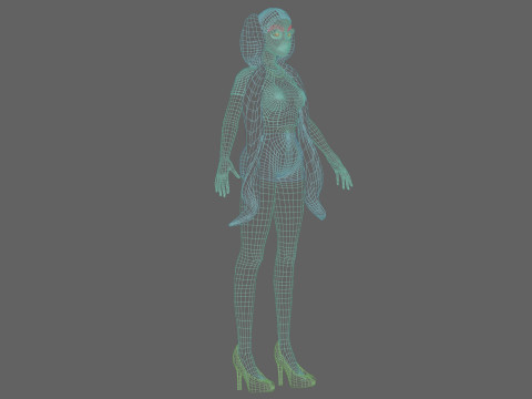 Cute pretty girl V24928 3D Model