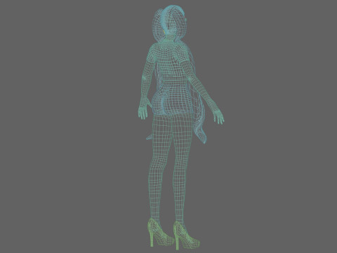 Cute pretty girl V24928 3D Model