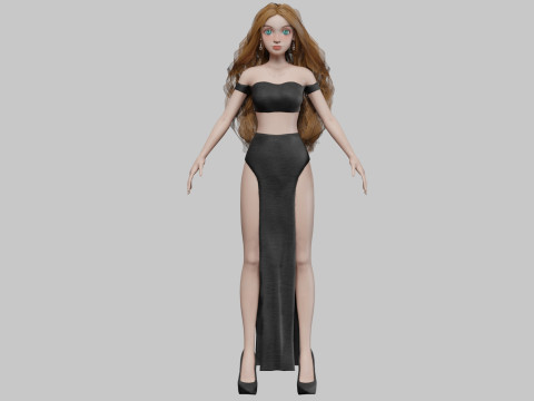 Cute sweet girl V36303 Modelo 3D