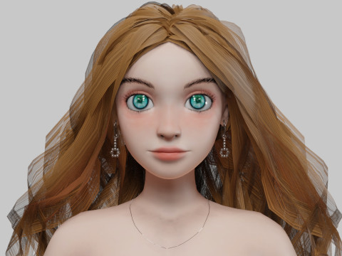 Cute sweet girl V36303 Modelo 3D