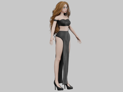 Cute sweet girl V36303 Modelo 3D