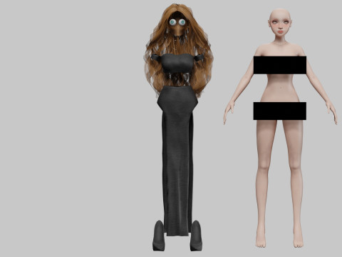 Cute sweet girl V36303 Modelo 3D
