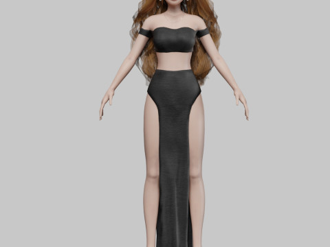 Cute sweet girl V36303 Modelo 3D