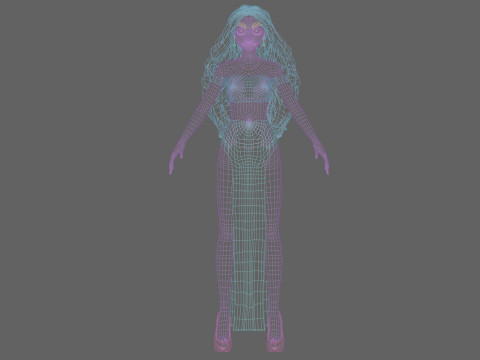 Cute sweet girl V36303 Modelo 3D