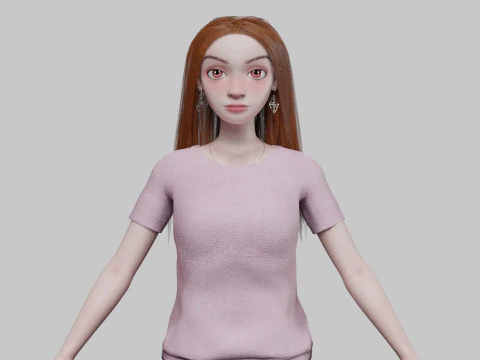 Gadis muda yang lucu V32477 Model 3D