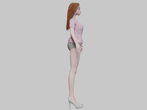 Cute young girl V32477 3D Model