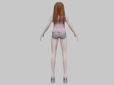 Cute young girl V32477 3D Model