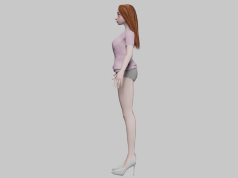 Cute young girl V32477 3D Model