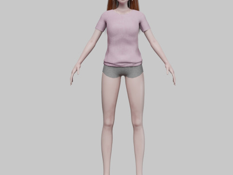 Cute young girl V32477 3D Model