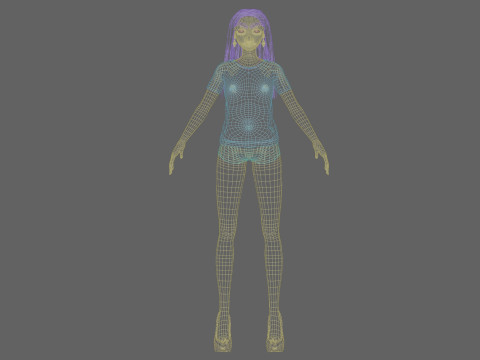 Cute young girl V32477 3D Model