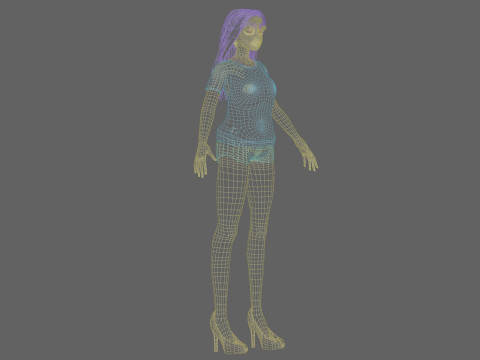 Cute young girl V32477 3D Model