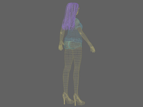 Cute young girl V32477 3D Model