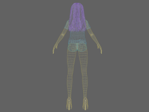 Cute young girl V32477 3D Model