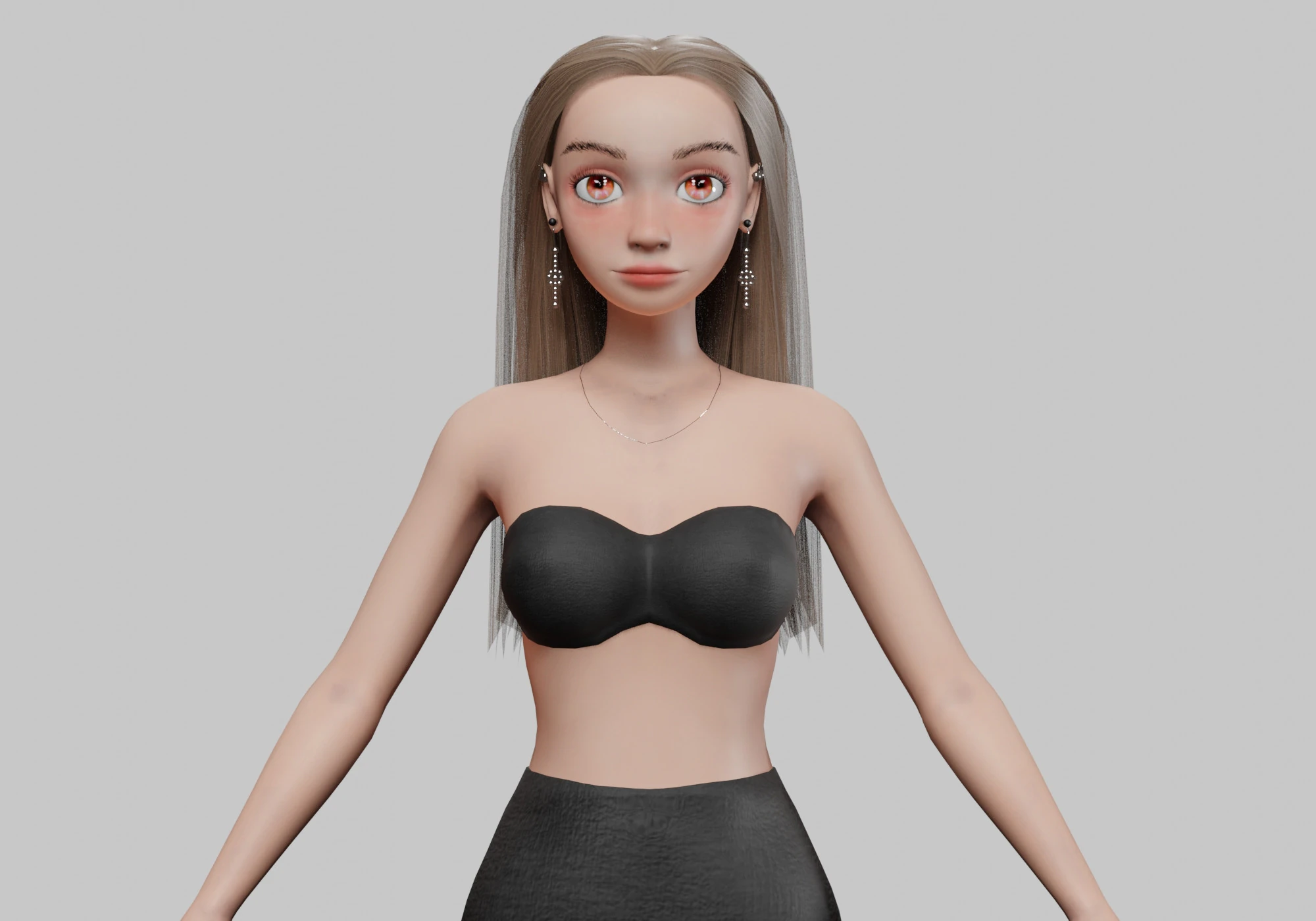 Lovely pretty girl V27816 3D Model .c4d .max .obj .3ds .fbx .stl .blend