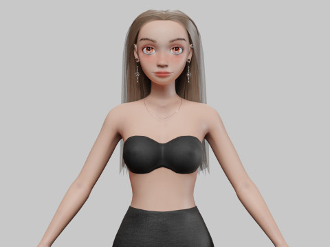 Lovely pretty girl V27816 3D Model