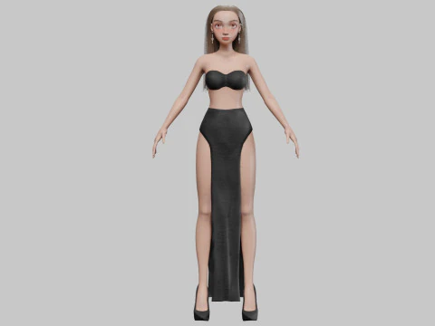 Lovely pretty girl V27816 3D Model