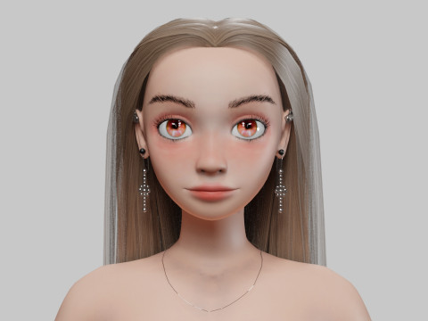 Lovely pretty girl V27816 Model 3D