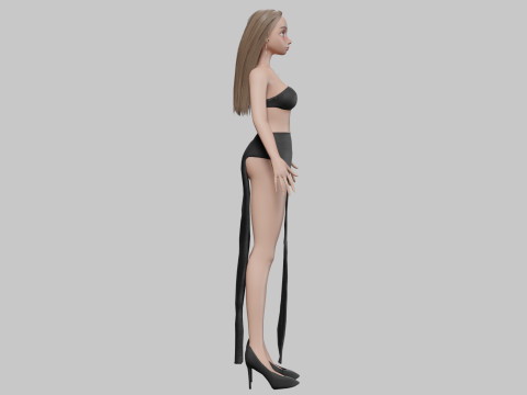 Lovely pretty girl V27816 Model 3D