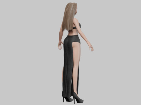 Lovely pretty girl V27816 Model 3D