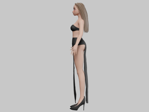 Lovely pretty girl V27816 Model 3D