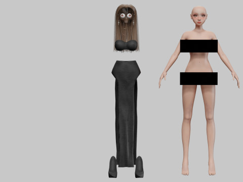 Lovely pretty girl V27816 Model 3D