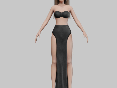 Lovely pretty girl V27816 Model 3D