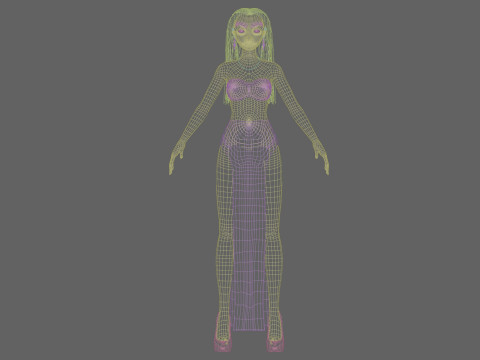 Lovely pretty girl V27816 Model 3D