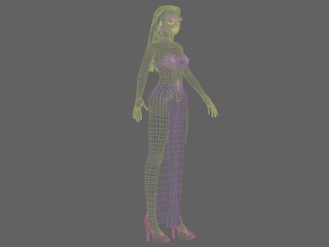 Lovely pretty girl V27816 Model 3D