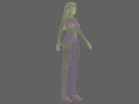Lovely pretty girl V27816 3D Model