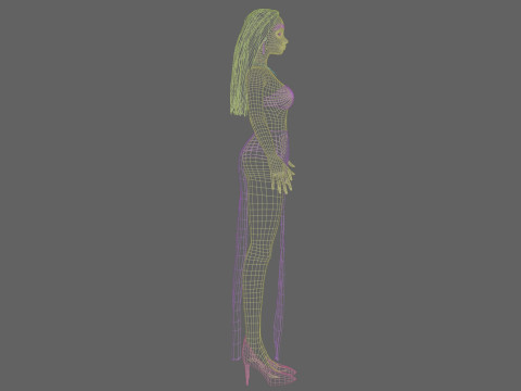 Lovely pretty girl V27816 Model 3D