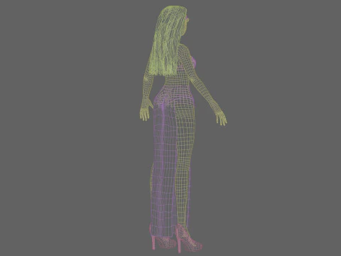 Lovely pretty girl V27816 3D Model