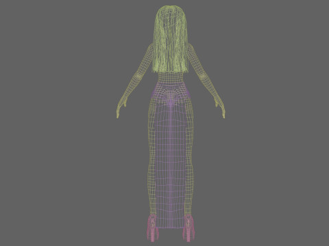 Lovely pretty girl V27816 Model 3D